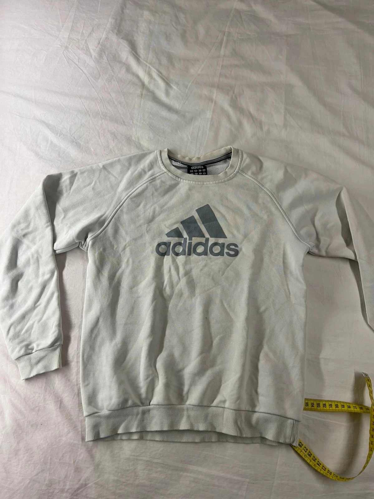 Pull blanc adidas vintage style rétro années 90s 2000s